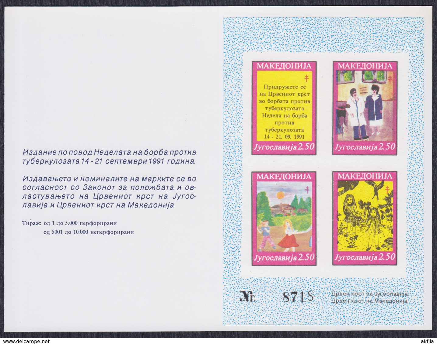 Yugoslavia 1991 Fight Against Tuberculosis, Surcharge, Booklet Perforated And Imperforated  Michel 208-211 - Booklets