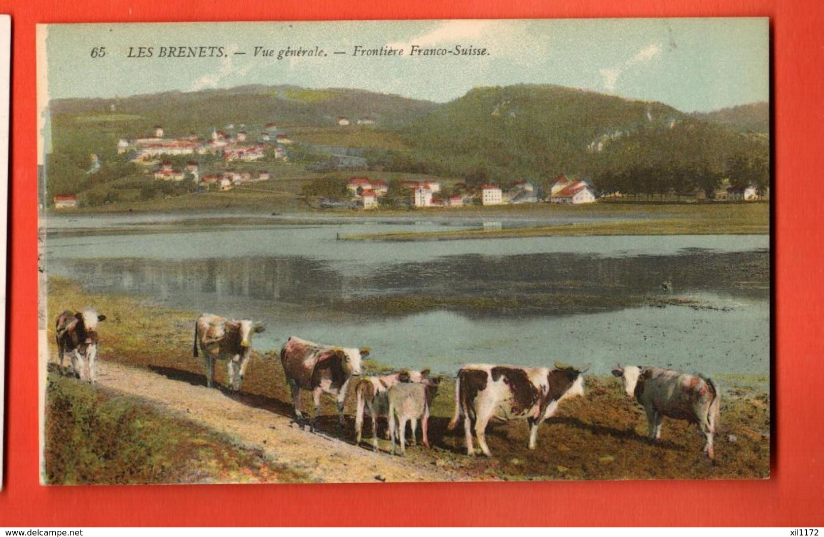 TRV-15  Les Brenets Vue Générale Avec Troupeau De Vaches.  Circulé 1922 Vers Le Locle. - Le Locle