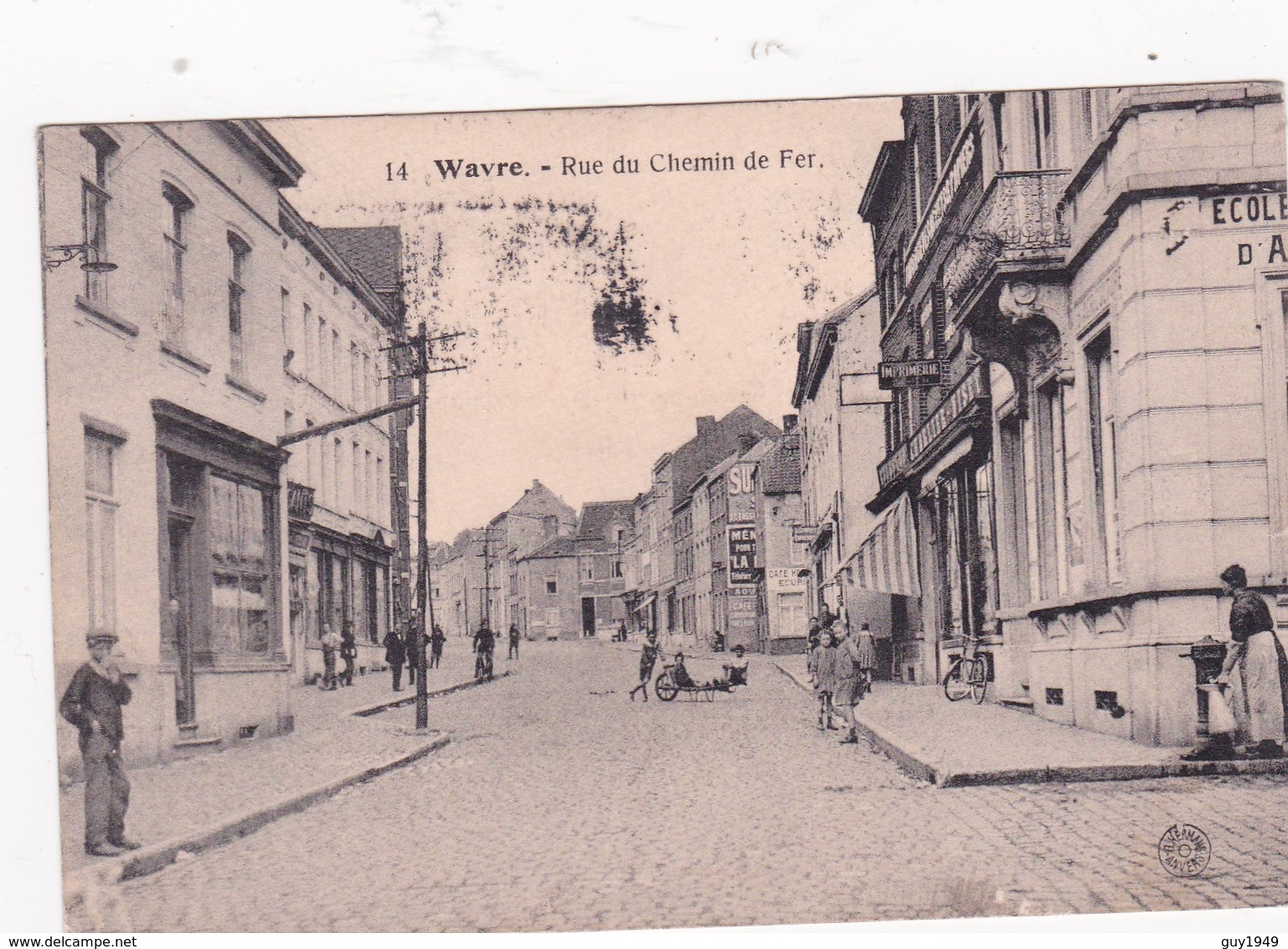 WAVRE      RUE DU CHEMIN DE FER 1926 - Wavre