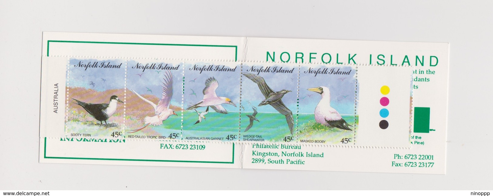Norfolk Island SB 6 1996 Birds Booklet.mint - Norfolk Island