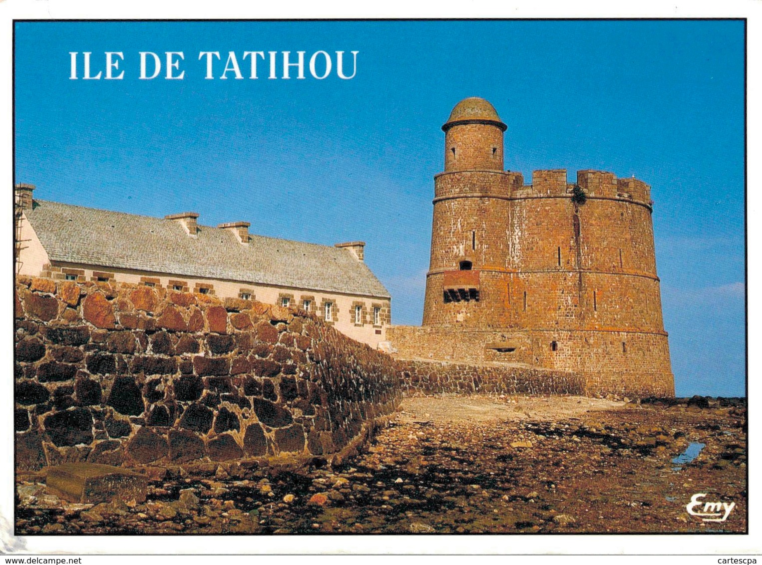 Saint Vaast La Hougue L'ile De Tatihou La Tour A Marée Basse 1993    CPM Ou CPSM - Saint Vaast La Hougue