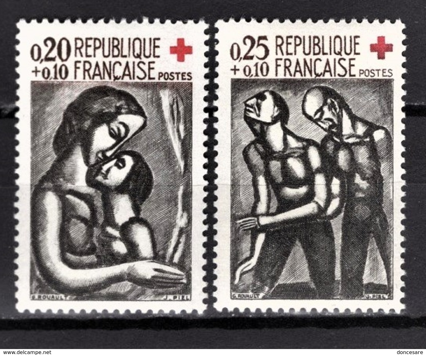 FRANCE 1961 -  SERIE Y.T. N° 1323  / 1324 - 2 TP NEUFS** - Neufs