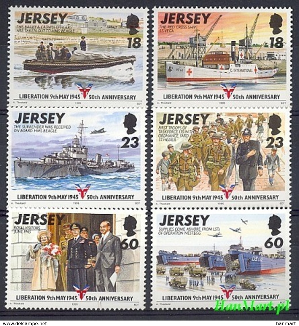 Jersey 1995 Mi 695-700 MNH ( ZE3 JRS695-700 ) - Guerre Mondiale (Seconde)