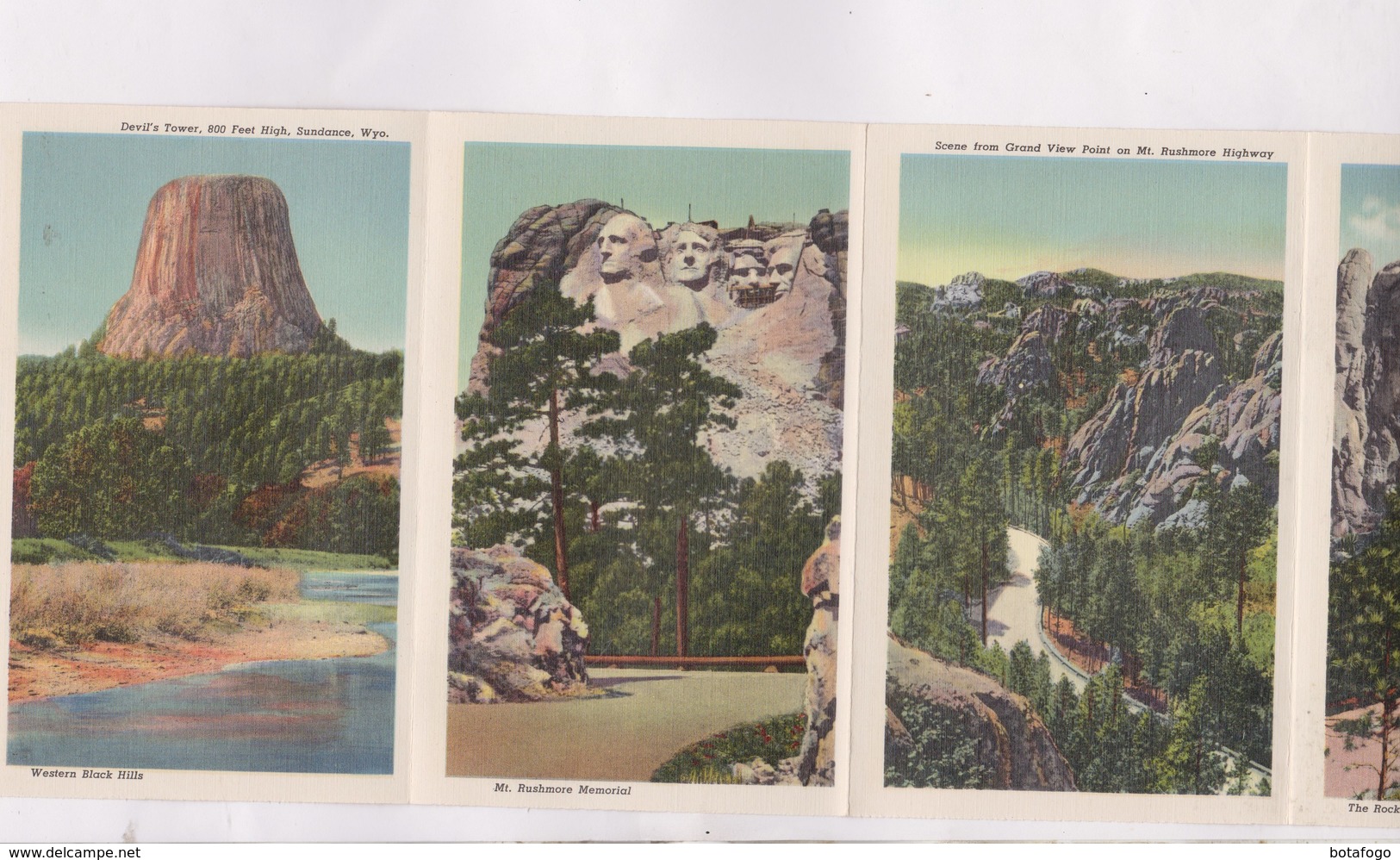 CARNET 20 VUES FACE ET DOS, THE BLACK HILLS OF SOUTH DAKOTA - Mount Rushmore