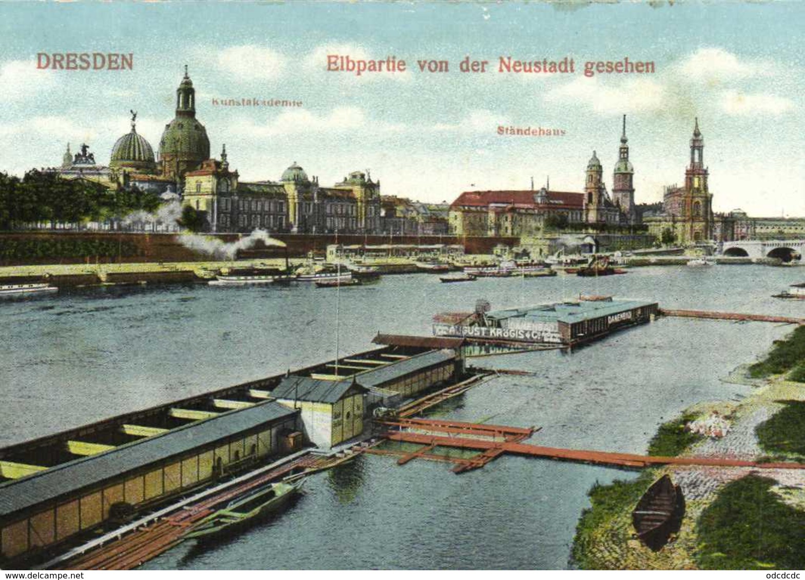 DRESDEN  Elbparie Von Der Naustadt Gesehen Colorisée RV - Dresden