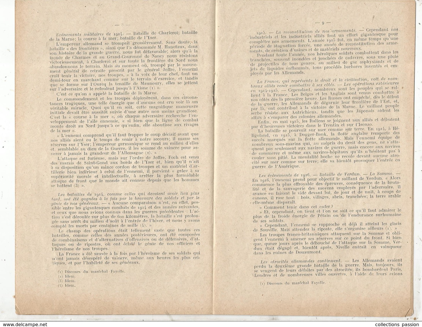 LA GUERRE Et Les RESPONSABILITES DE L'ALLEMAGNE , Guerre 1914-18 ,LIGUE FRANCAISE ,2  Scans, Frais Fr 1.95e - Oorlog 1914-18