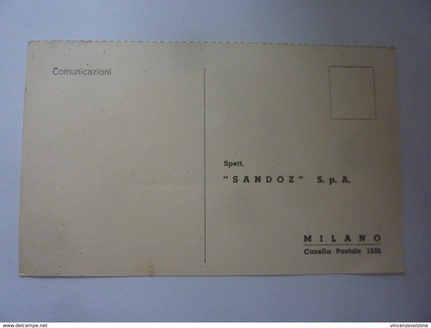 Cartolina Postale Pubblicitaria "SANDOZ S.p.A. PURSENNID Milano" 1946 - 1946-60: Storia Postale