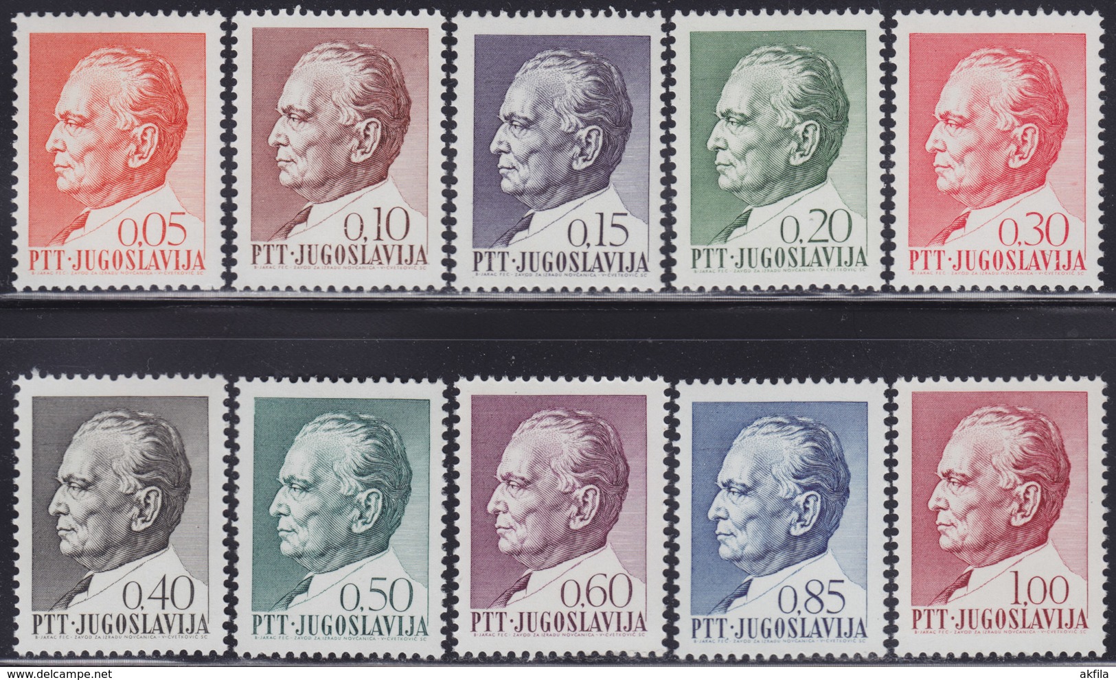 Yugoslavia 1967 Marshal Tito, MNH (**) Michel 1206-1215 - Altri & Non Classificati