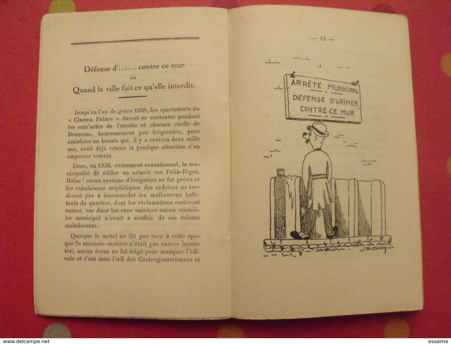 Chateau-Gontier, ville soeur de clochemerle. Raphaël Moreau. 1949. 17 dessins de Bernard Cosson