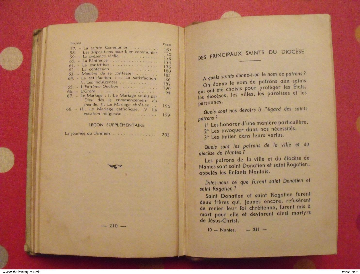 Catéchisme Du Diocèse De Nantes. Mame 1938. Illustrations - Pays De Loire