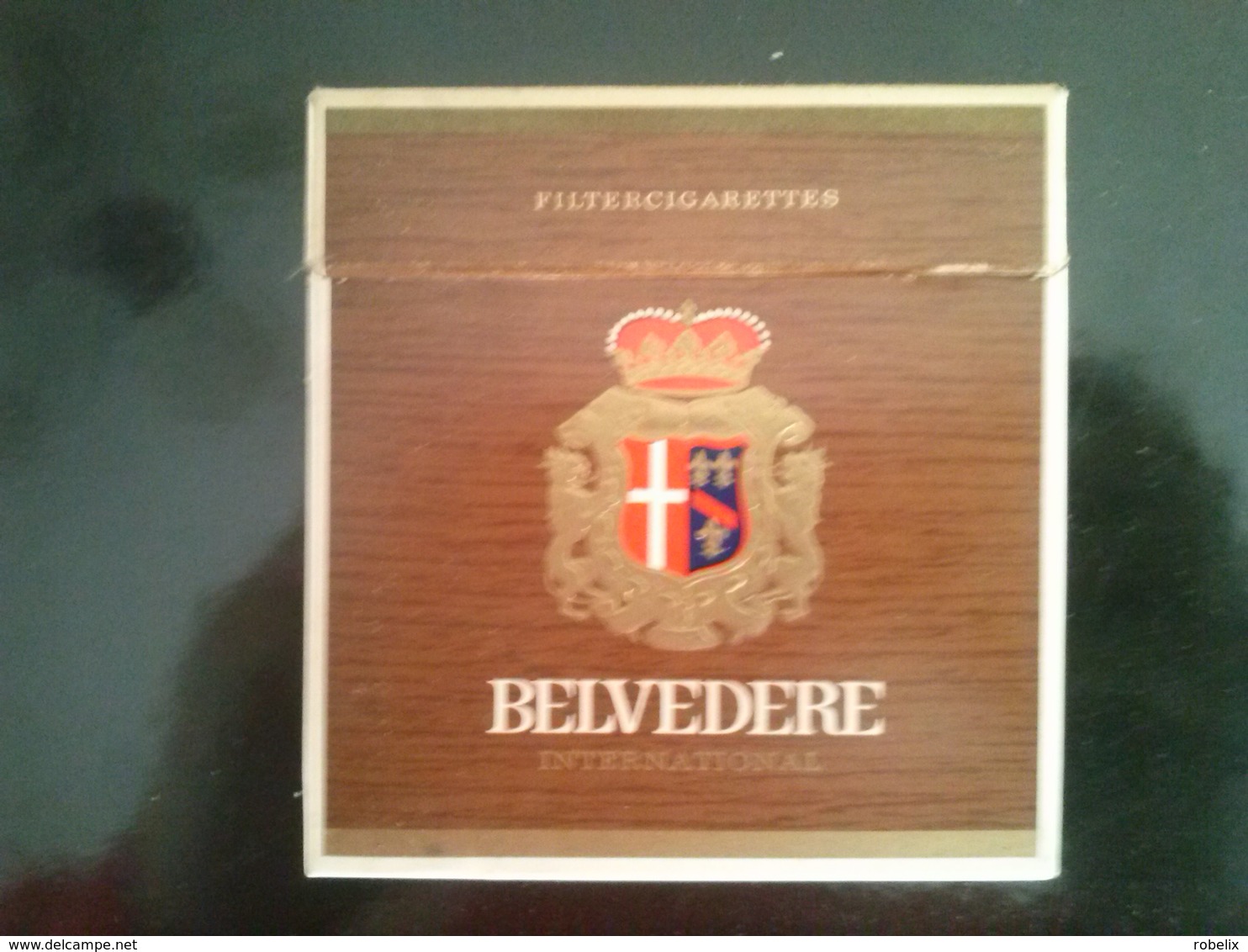 BELVEDERE  INTERNATIONAL - Austrian  Empty Cigarettes Carton Box - Around (environ) 1980 - Etuis à Cigarettes Vides