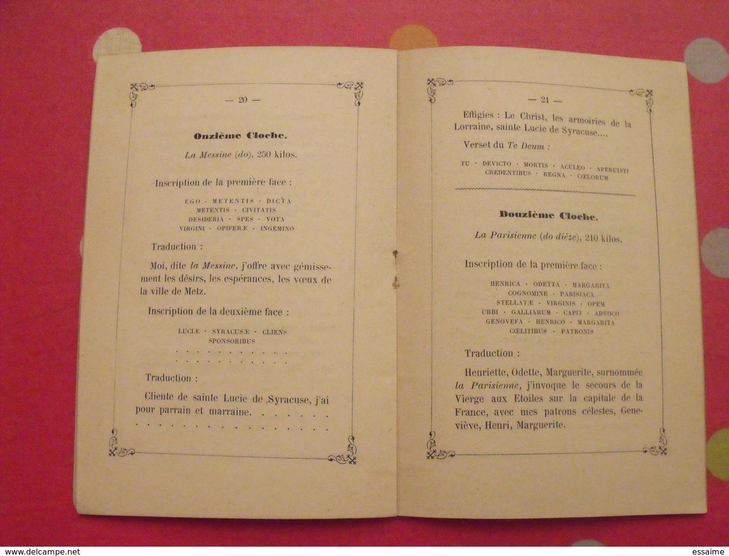 Souvenir Du Baptême Des 25 Cloches Du Carillon Notre-Dame De La Sainte Espérance De Pontmain. 1896 Mayenne - Pays De Loire