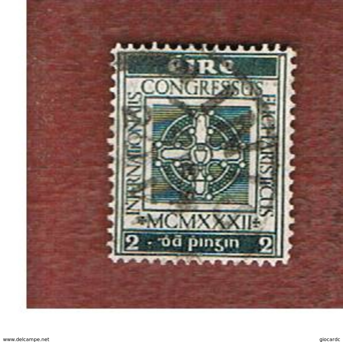 IRLANDA (IRELAND) -  SG 94  -  1932  INT. EUCHARISTIC CONGRESS - USED - Usati