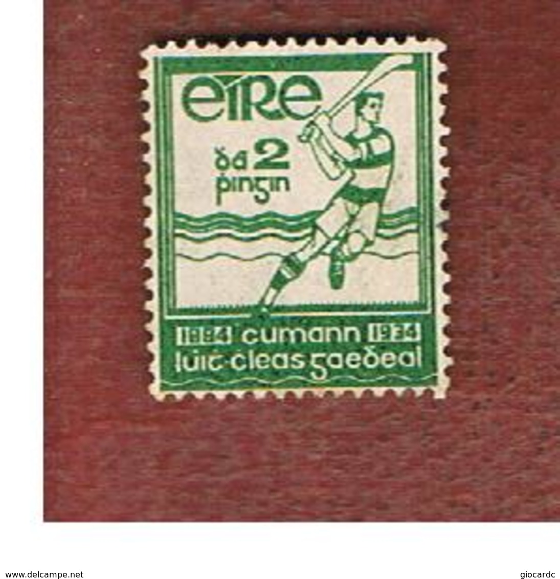 IRLANDA (IRELAND) -  SG 98  -  1934 GAELIC ATHLETIC  ASSOCIATION: HURLER   - UNUSED WITHOUT GUM - Nuovi