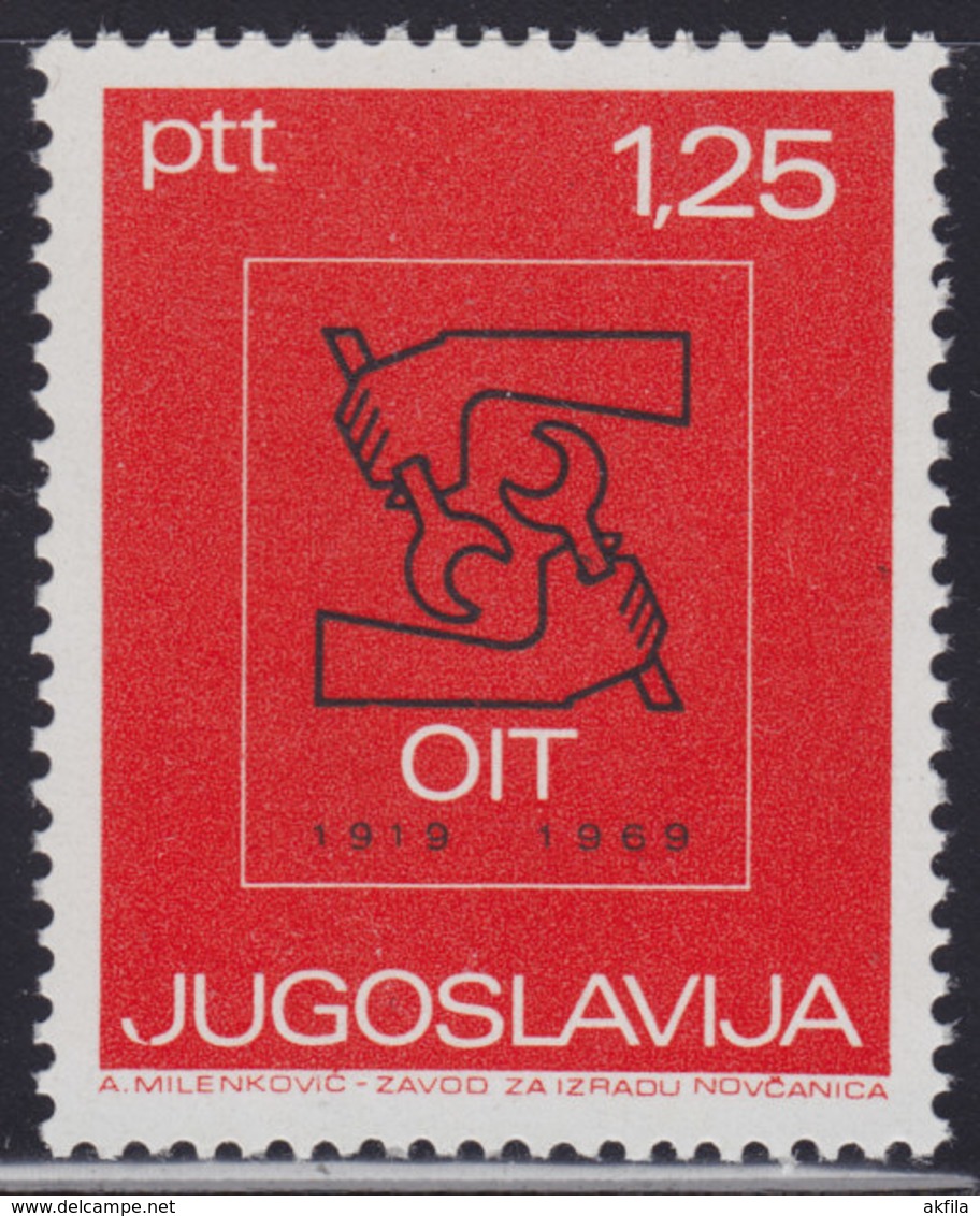 Yugoslavia 1969 I.L.O. (International Labour Organization) - 50th Anniversary, MNH (**) Michel 1317 - ILO