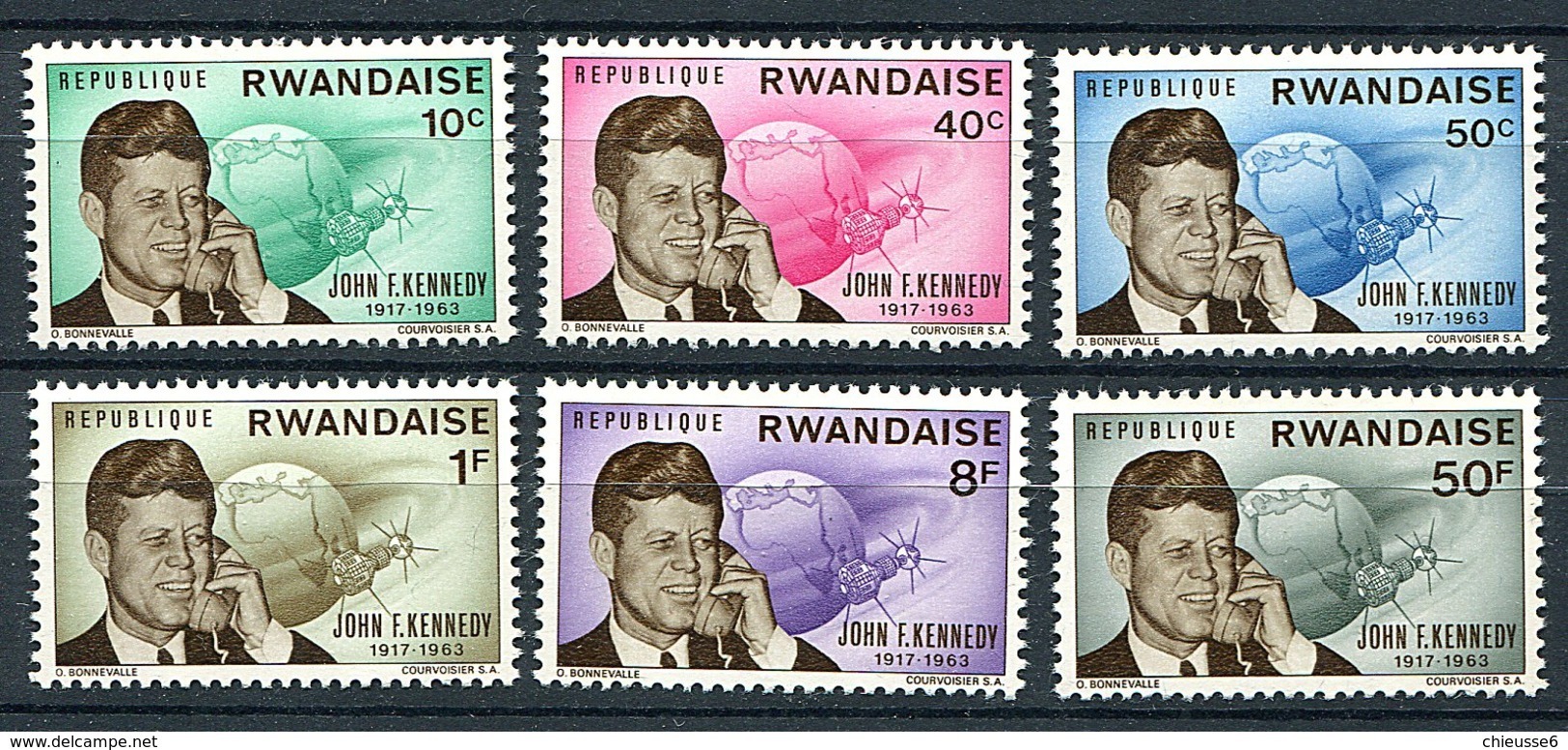 Rwanda ** N° 122 à 127 - 2e Ann. De La Mort De J.F. Kennedy - Prix 2.00 Euro;s + Port - Neufs