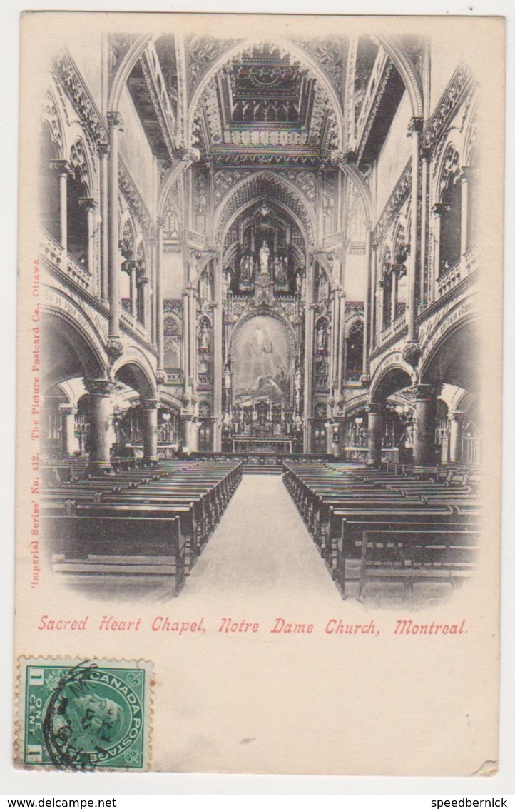 26890 CANADA QUEBEC MONTREAL Sacred Heart Chapel Notre Dame Church -imperial Series 412 - Montreal