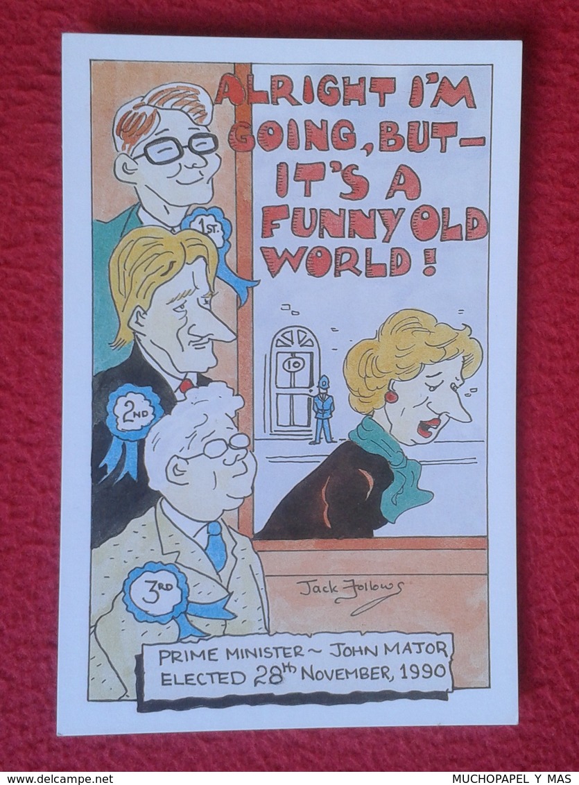 POSTAL POST CARD CARTE POSTALE MAGGIE MARGARET TATCHER POLITIC POLITICAL SATIRE SÁTIRA JOHN MAJOR DOUGLAS HURD....VER FO - Satira