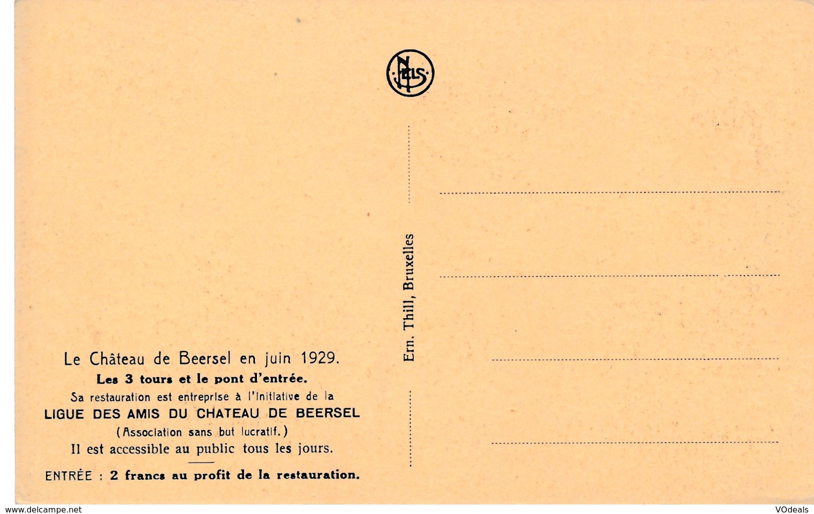 CPA - Belgique - Beersel - Le Château De Beersel En Juin 1929 - Beersel