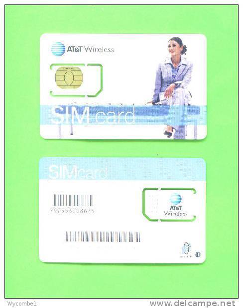 USA - Mint/Unused SIM Chip Phonecard/AT & T/Woman Sitting /Chip 1 - Chipkaarten