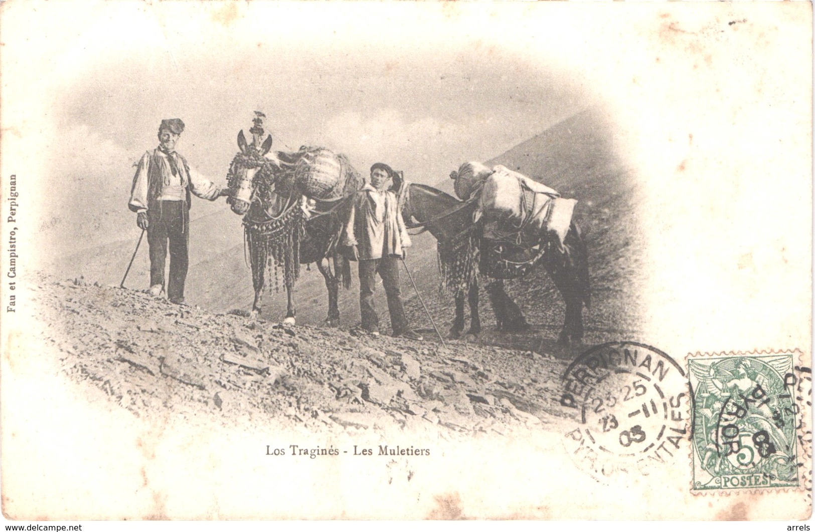 FR66 CERDAGNE - ANDORRE - Fau Et Campistro - Précurseur - Los Trajines - Les Muletiers - Animée - Belle - Autres & Non Classés