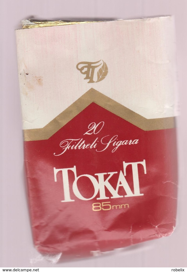TOKAT- Turkish Empty Cigarettes Paper Box Around 1965 - Etuis à Cigarettes Vides