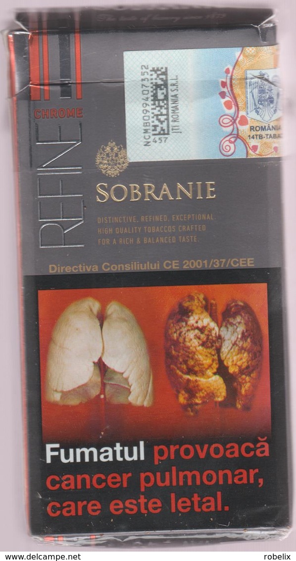 SOBRANIE  - Russian Empty Cigarettes Carton Box - - Etuis à Cigarettes Vides