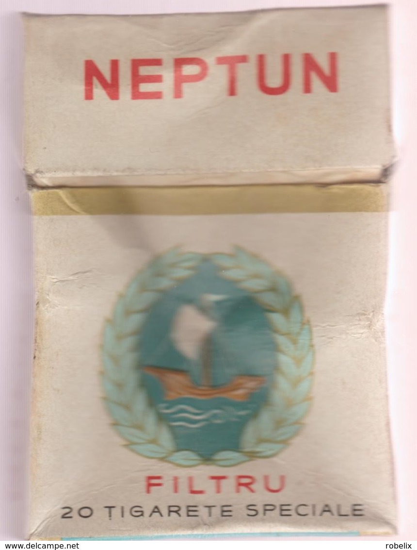 NEPTUN  - ROMANIAN  Empty Cigarettes Carton Box Around 1969 - Etuis à Cigarettes Vides