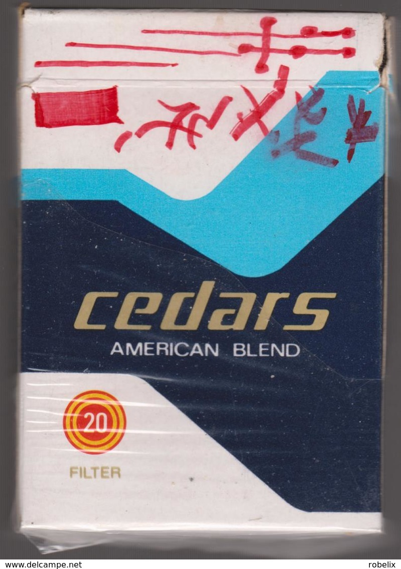 CEDARS - Lebanese Empty Cigarettes Carton Box - Around 1970 - Etuis à Cigarettes Vides