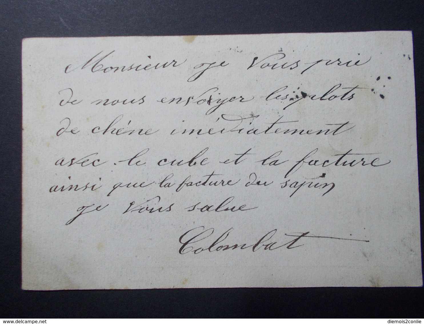 Marcophilie  Cachet Lettre Obliteration - Carte Postale Timbre N°58 GC 2706 - 1874 (2244) - 1849-1876: Période Classique