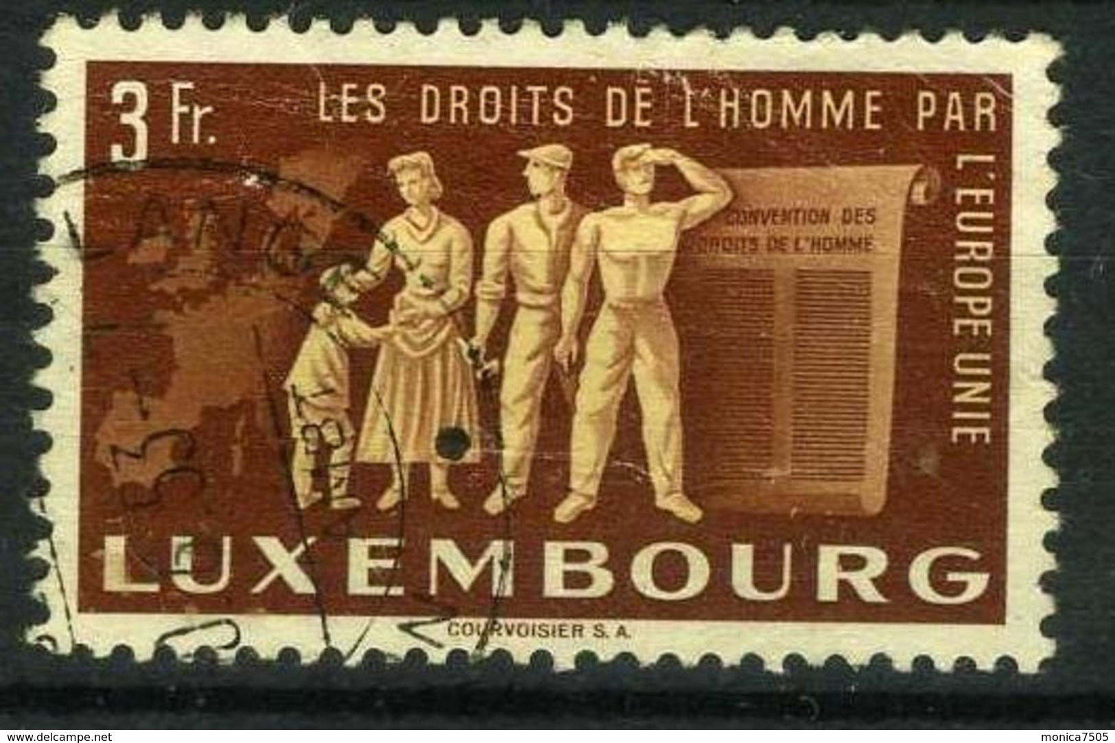 LUXEMBOURG ( POSTE ) : Y&T N°  447  TIMBRE  BIEN  OBLITERE . - Oblitérés