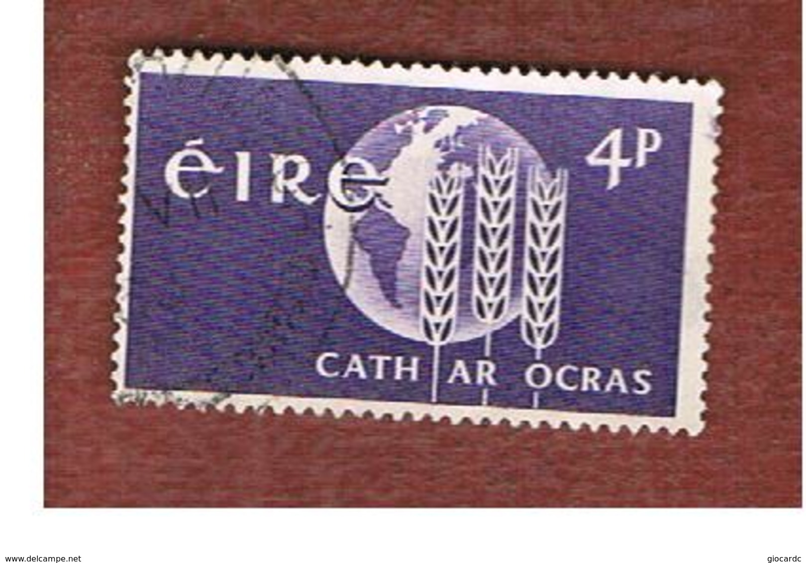 IRLANDA (IRELAND) -  SG 193   -    1963  FREEDOM FROM HUNGER    - USED - Usati