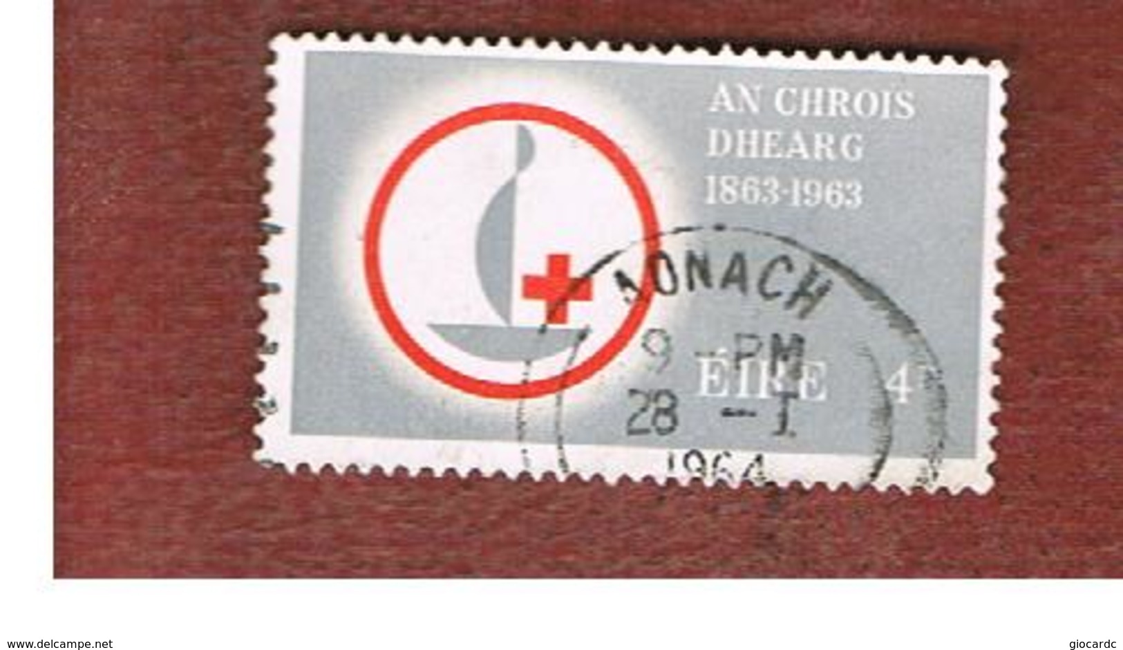 IRLANDA (IRELAND) -  SG 197   -    1963  RED CROSS    - USED - Usados