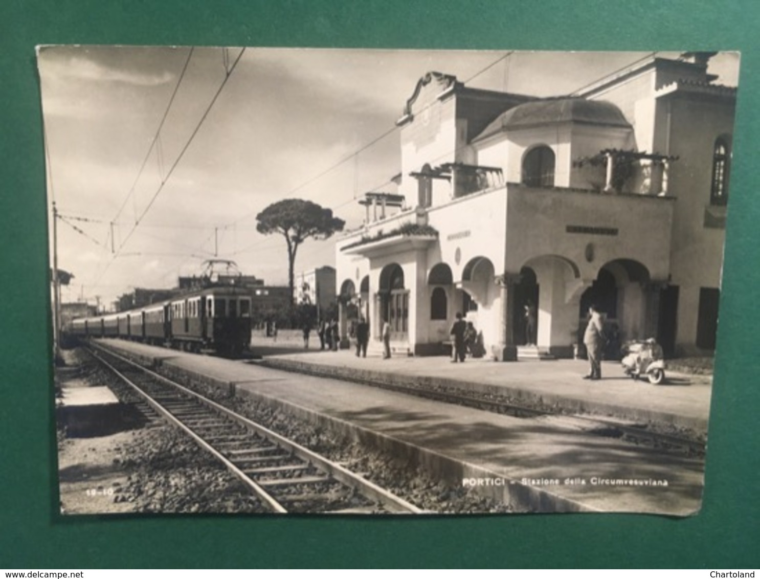 Cartolina Portici - Stazione Circumvesuviana - 1958 - Napoli