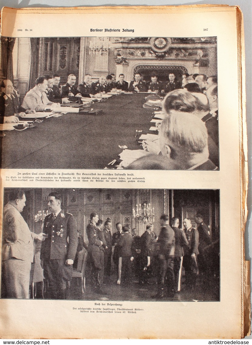 Berliner Illustrierte Zeitung 1941 Nr.14 Hände Hoch! Polnische Bauersfrau Mit Deutscher Armeepistole - Deutsch