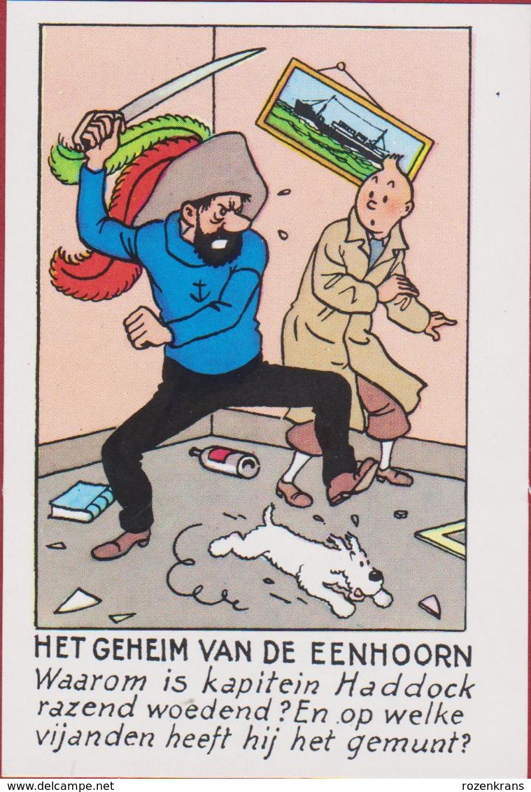 Het Geheim Van De Eenhoorn Kuifje En Bobbie Haddock Tintin Et Milou Reclamekaartje Strip Stripfiguur Bande Dessinée BD - Collections