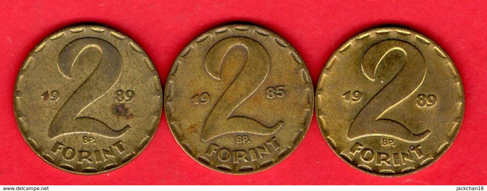 -- LOT DE 3 MONNAIES De 2 FORINT -- - Hongrie