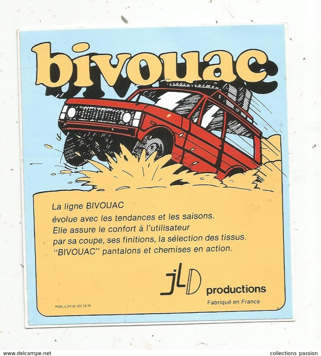 Autocollant , BIVOUAC ,automobile , Pantalons Et Chemises ,JLD Productions - Autocollants