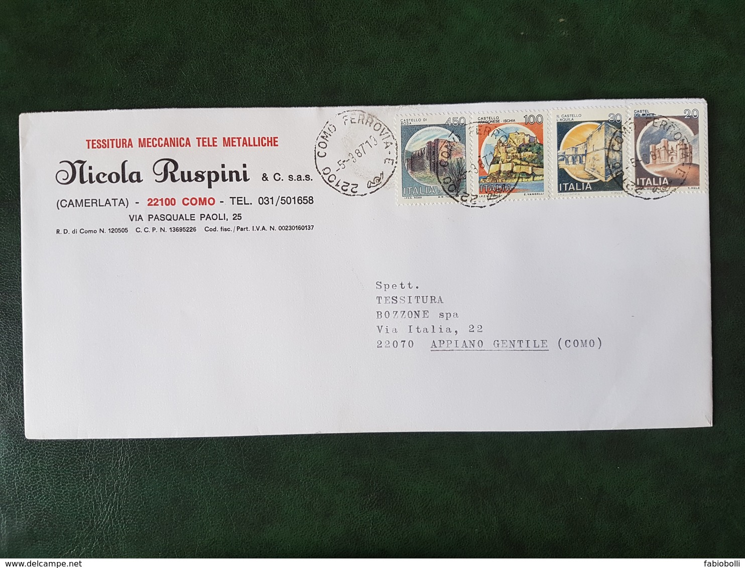 (23540) STORIA POSTALE ITALIA 1987 - 1981-90: Storia Postale