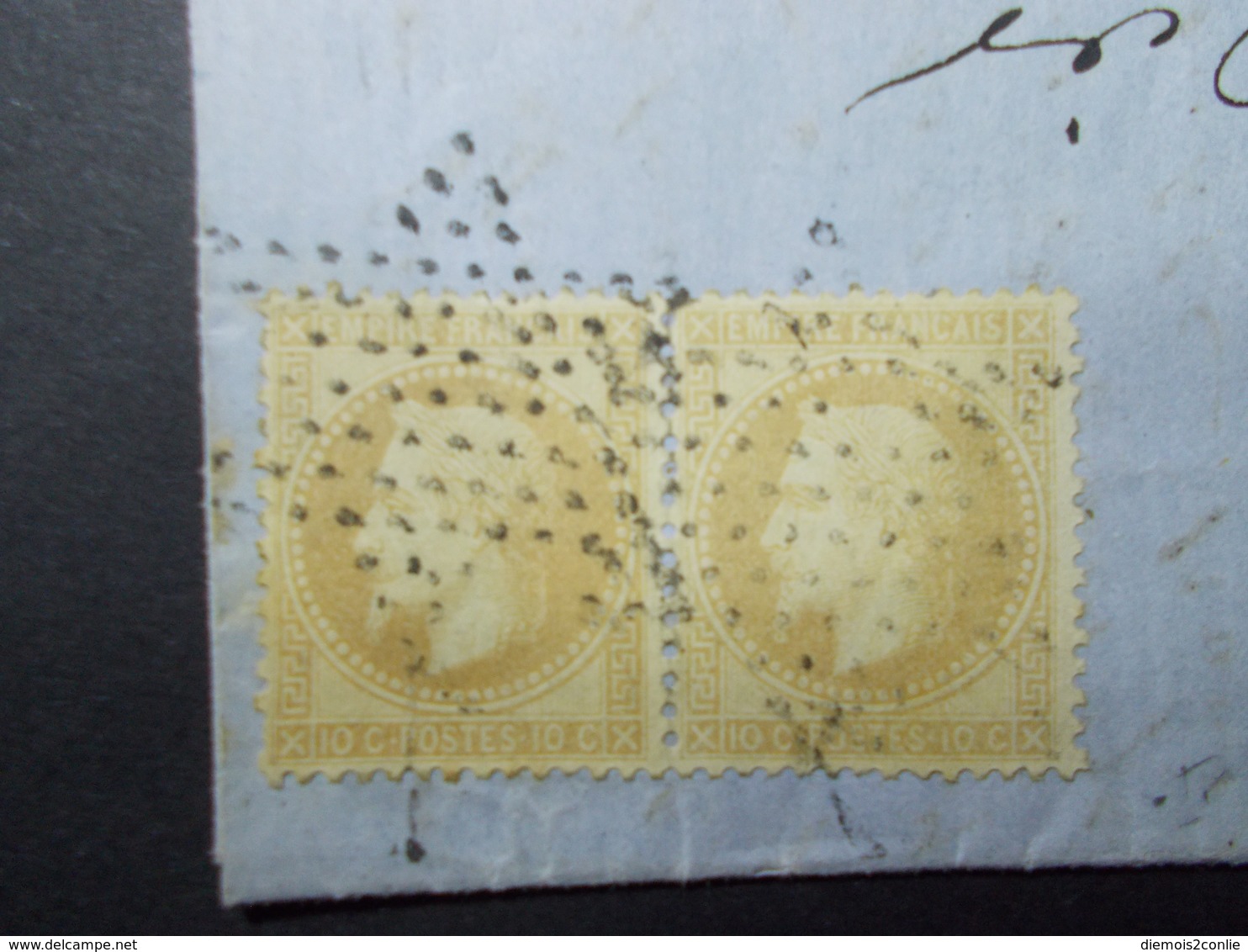 Marcophilie  Cachet Lettre Obliteration - Timbres Paire N°28 - Etoile Vide - 1869 (2261) - 1849-1876: Periodo Clásico