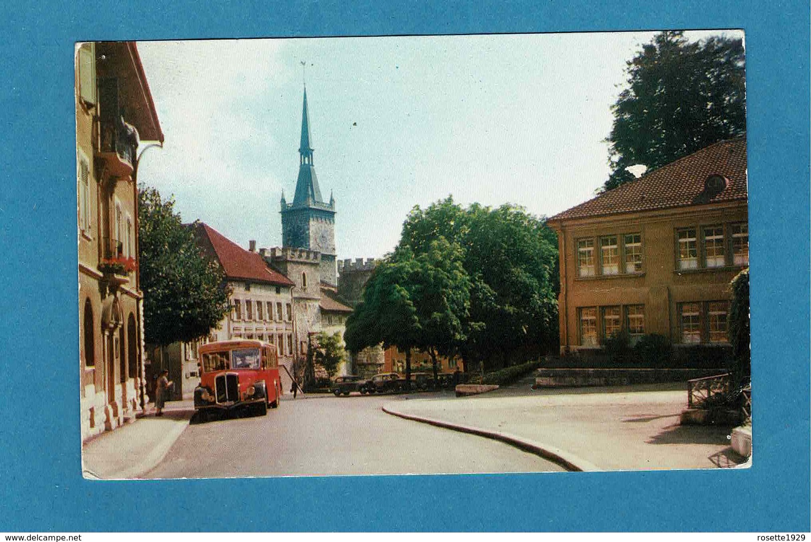 AUTOBUS,BUS EN SUISSE FLAMME LUFTPOST SCHNELL-ZUVERLASSIG - Bus & Autocars