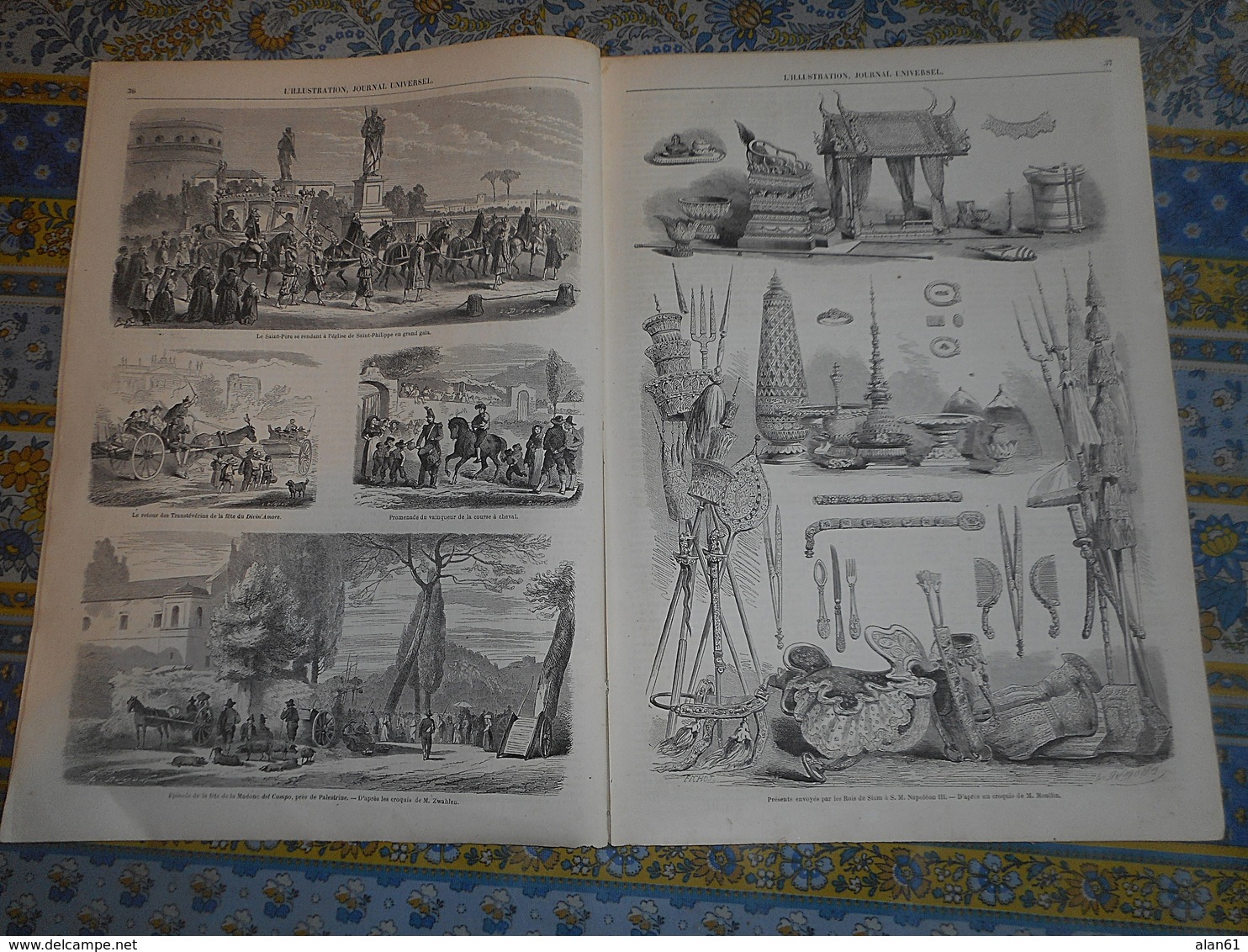 L' ILLUSTRATION 20/07/1861 EMPIRE OTTOMAN SULTAN ABDUL AZIS ROME ROI DE SIAM FREMIET HARLEM NANTES SUISSE NIDWALD UNTERW - 1850 - 1899