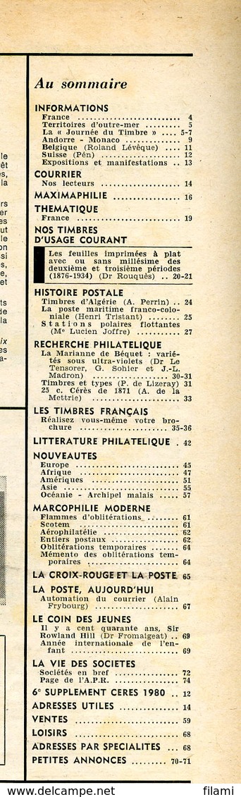 Le Monde Des Philatelistes N.328,usage Courant Semeuse,taxe,poste Maritime Coloniale,Béquet Varieté UV,Semeuse 10c,Céres - Other & Unclassified
