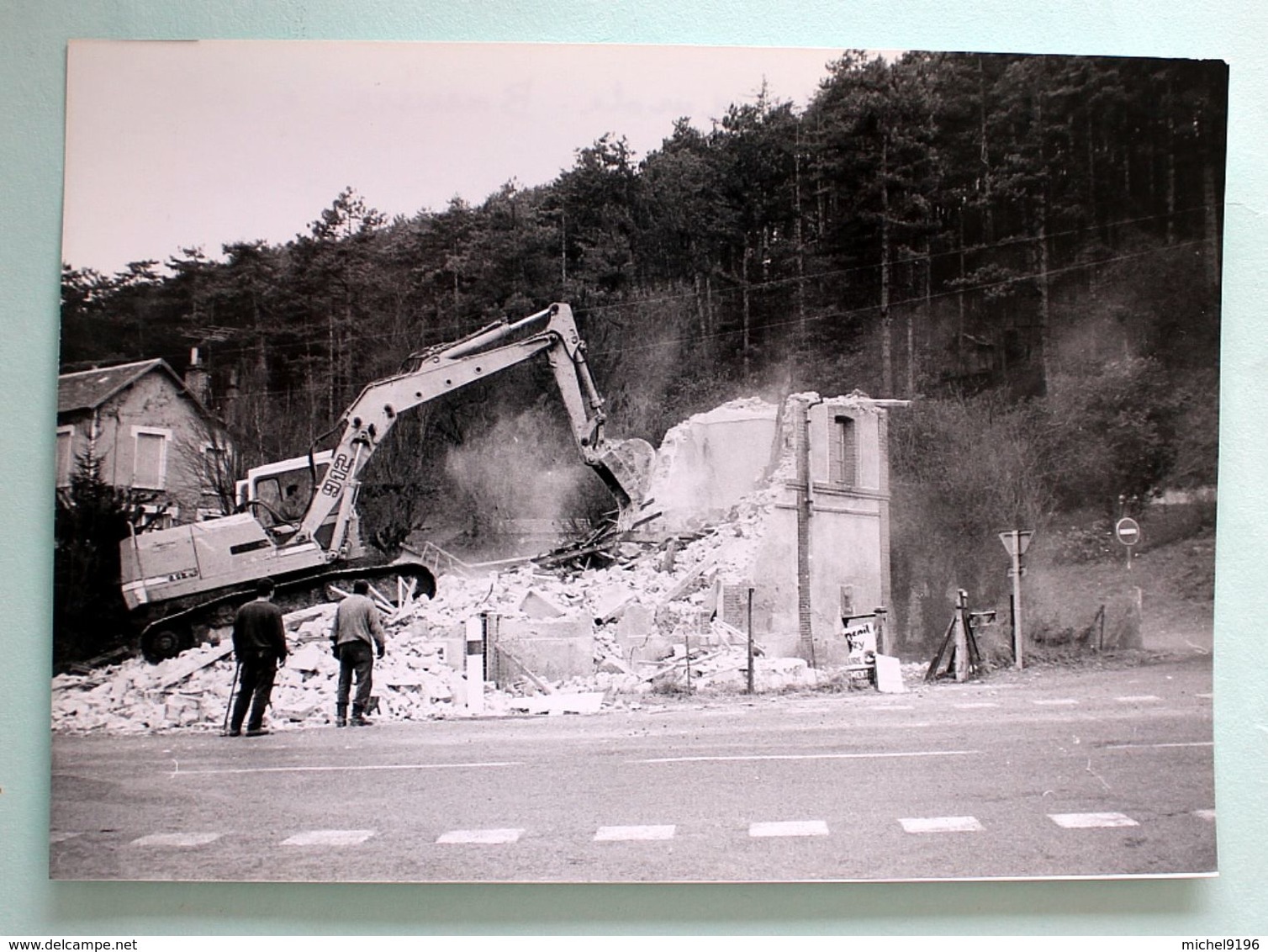 Cliché 180x130 Démolition  Maison Garde Barrière D'EZY Eure 1996 Ligne Mantes-Dreux - Autres & Non Classés