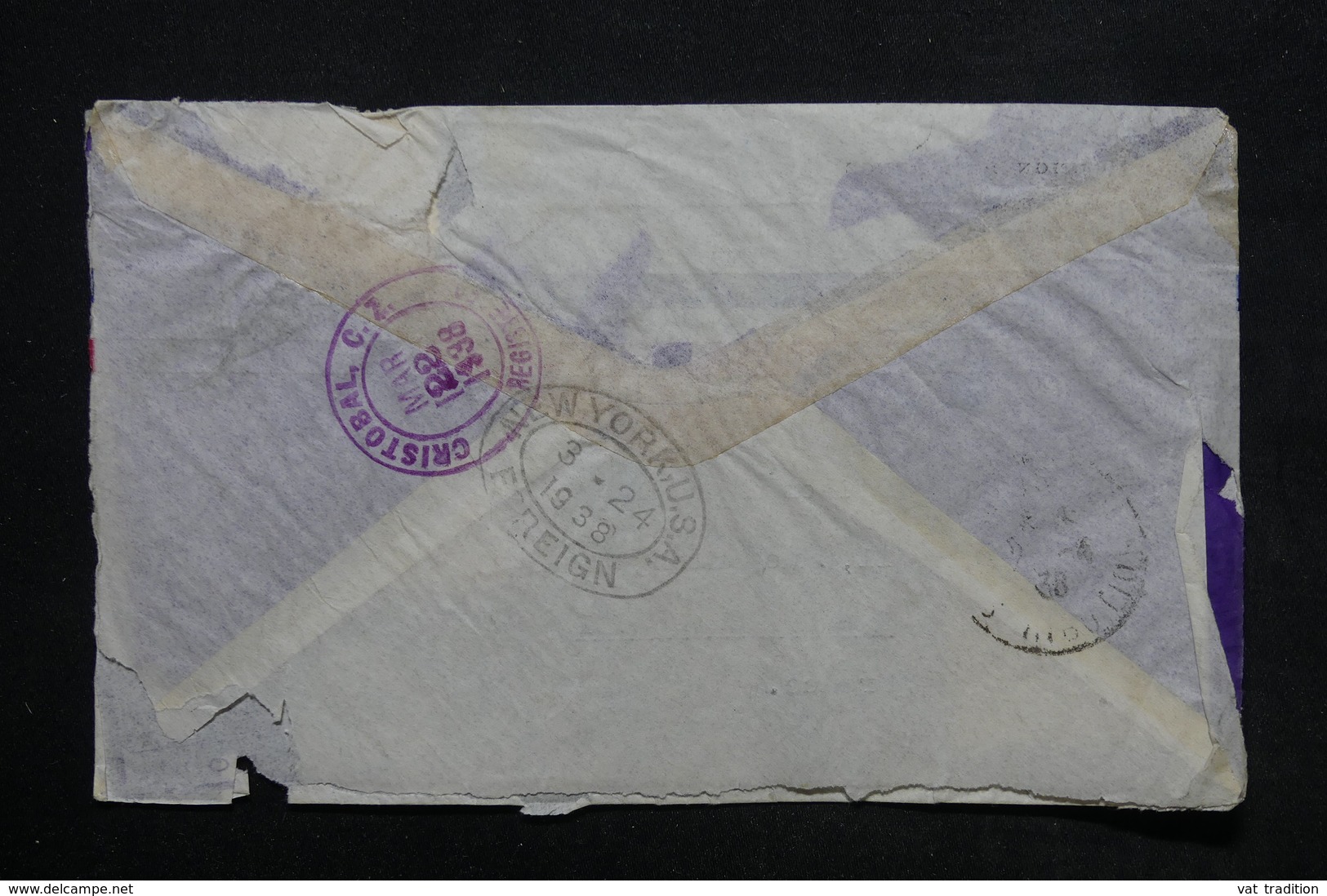 EQUATEUR - Enveloppe De La Légation De France En Reco. De Quito Pour Paris En 1938 Via Cristobal Et New York - L 24077 - Equateur