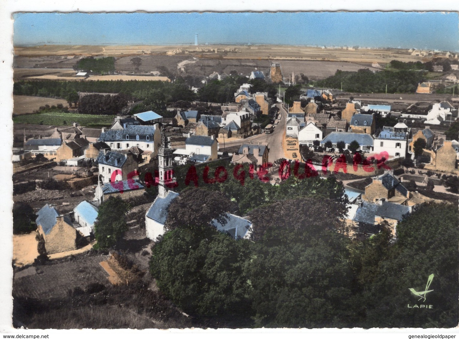 29 - KERSAINT - CHAPELLE NOTRE DAME DU BON SECOURS- VUE AERIENNE LAPIE N° 3- FINISTERE - Kersaint-Plabennec