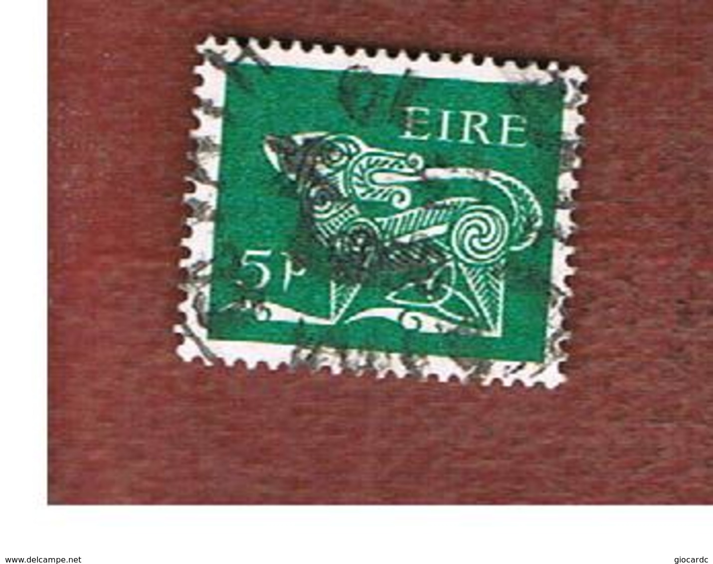 IRLANDA (IRELAND) -  SG 252   -    1968   STYLIZED  DOG   5 P   - USED - Usati