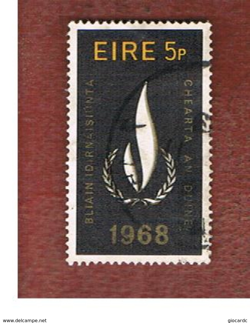 IRLANDA (IRELAND) -  SG 263   -    1968   HUMAN RIGHTS   - USED - Oblitérés