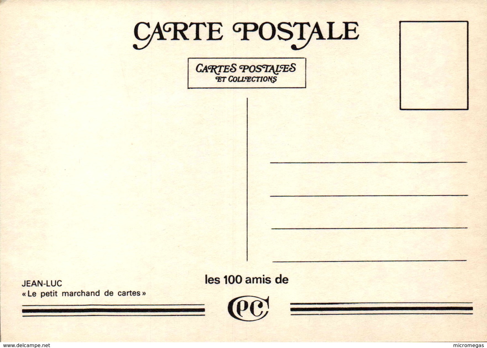 Cartes Postales Et Collections - Les 100 Amis De CPC - JEAN-LUC - Le Petit Marchand De Cartes - Bourses & Salons De Collections