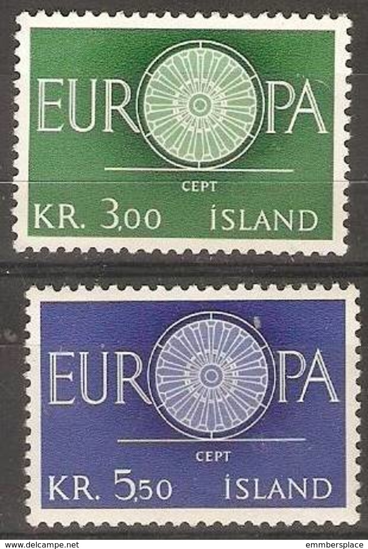 Iceland - 1960 Europa MNH **  SG 775-6 - Unused Stamps